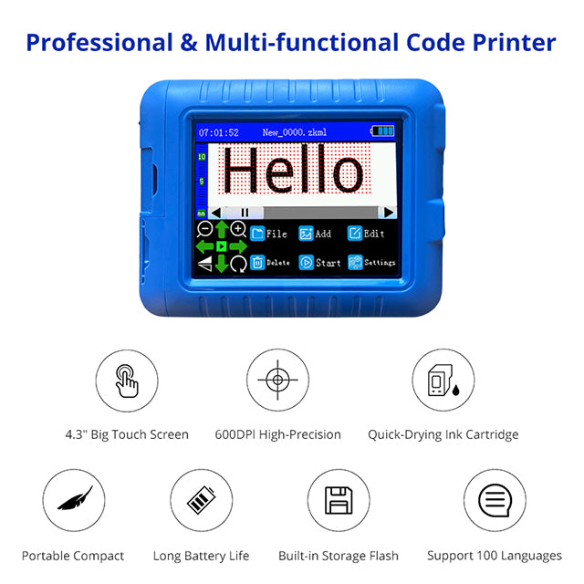 Faithcoding 25 languages Handheld Printer date Coding Machine Production Date Expiry Date Printing Fast Dry Mini Inkjet Printer
