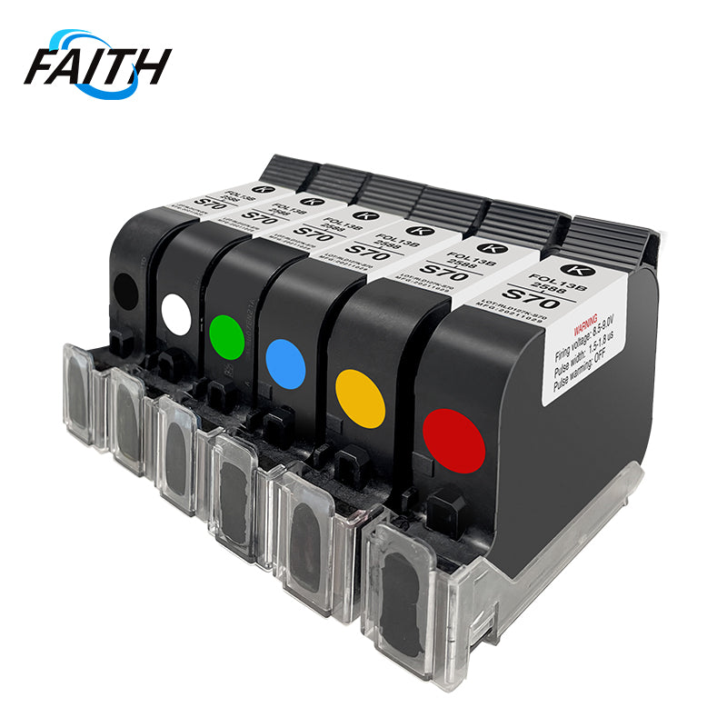 Faithcoding S70 Ink Cartridge Continues Handheld Inkjet Printer Character Expiry Date QR Code Printing Serial Number Ink Cartridge