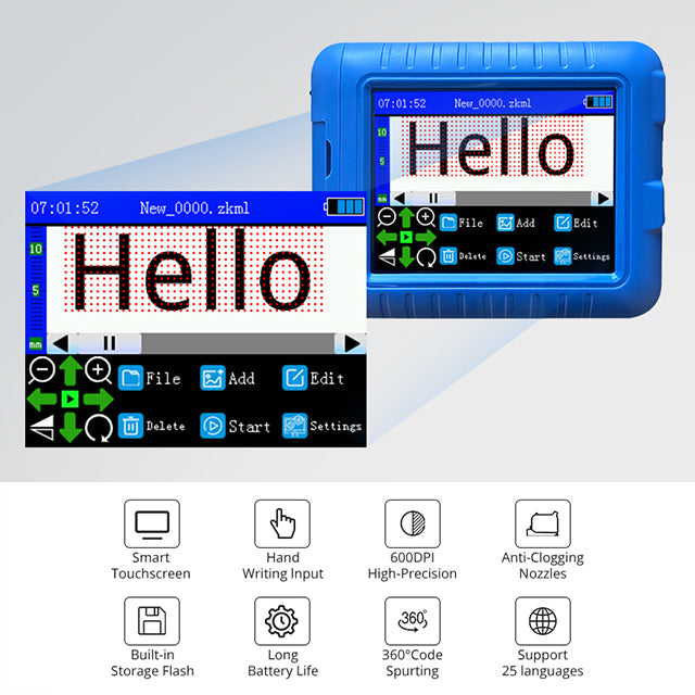 Faith Mini Screen Inkjet Printer Handheld Small Production Date Digital Coding Inkjet Printer Machine 12.7mm Tij Print Machine