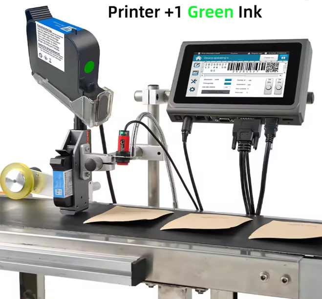 Faith Industrial Online Inkjet Printer 12.7mm QR Barcode Batch Number Logo ExpiryDate Coding Machine