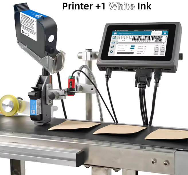Faith Industrial Online Inkjet Printer 12.7mm QR Barcode Batch Number Logo ExpiryDate Coding Machine