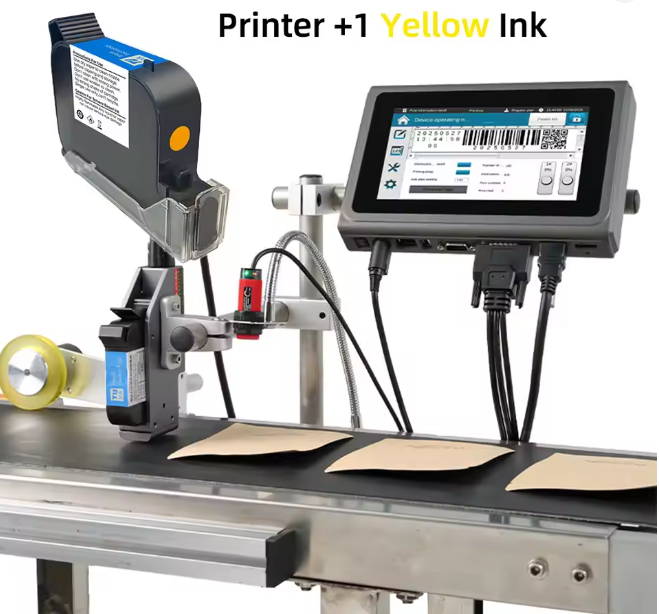 Faith Industrial Online Inkjet Printer 12.7mm QR Barcode Batch Number Logo ExpiryDate Coding Machine