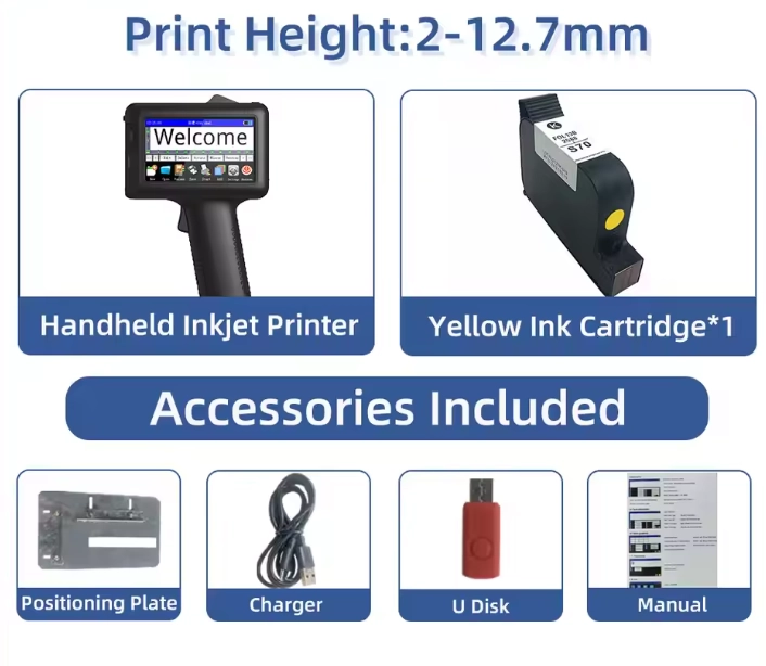Best Price Handheld Inkjet Production Printer Intelligent Coding Machine Production Date Price Tag Number Digital Graphics logo