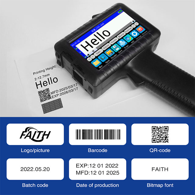 Best Price Handheld Inkjet Production Printer Intelligent Coding Machine Production Date Price Tag Number Digital Graphics logo