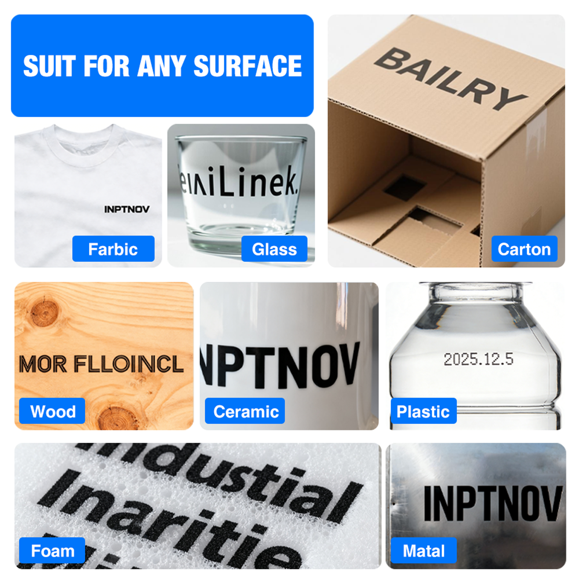 Faith Industrial Online Inkjet Printer 12.7mm QR Barcode Batch Number Logo ExpiryDate Coding Machine