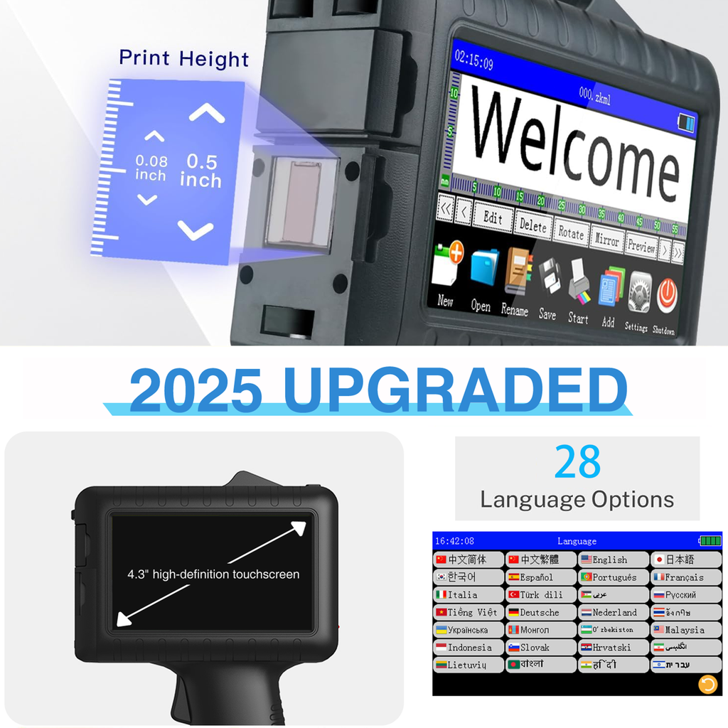 HOT SALE! Faith Industrial 12.7mm Coding Machine Portable Expiry Date Handheld Inkjet Printer