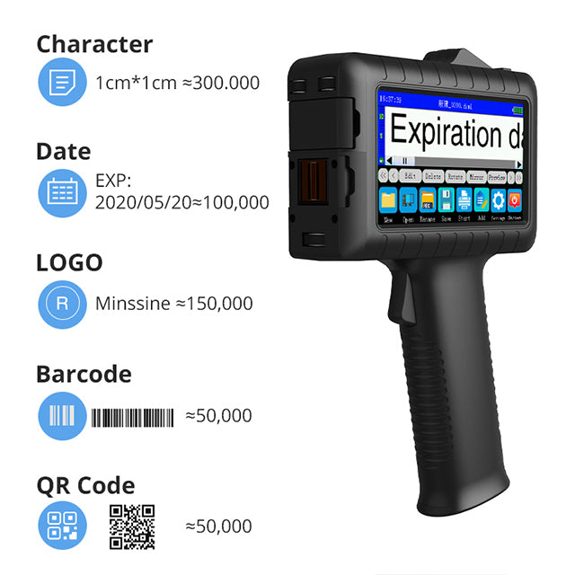Best Price Handheld Inkjet Production Printer Intelligent Coding Machine Production Date Price Tag Number Digital Graphics logo