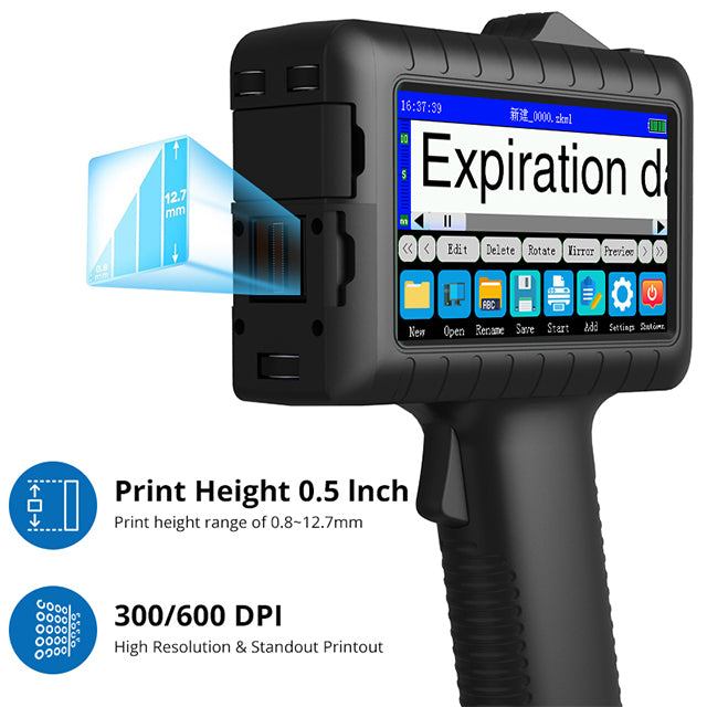 Best Price Handheld Inkjet Production Printer Intelligent Coding Machine Production Date Price Tag Number Digital Graphics logo
