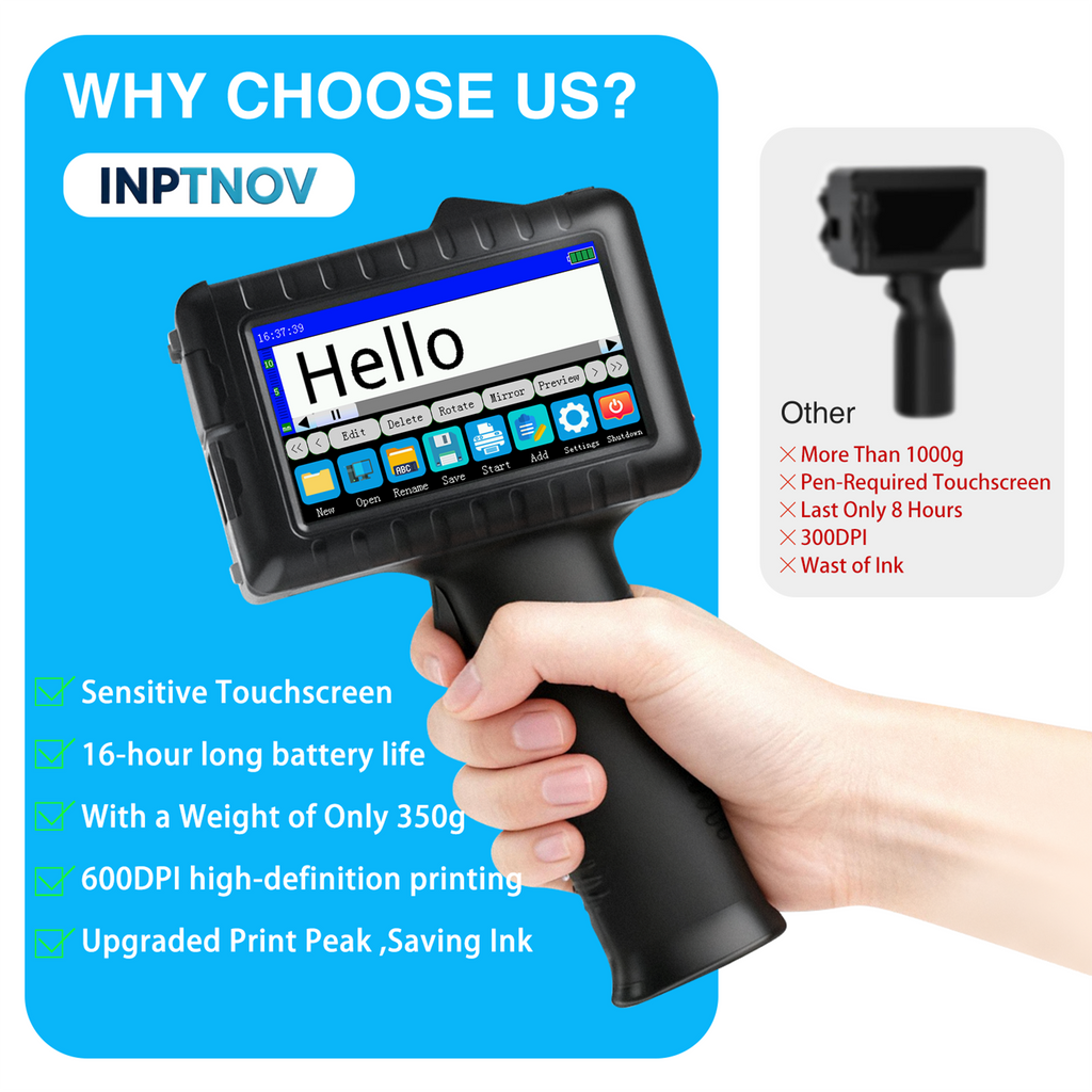 HOT SALE! Faith Industrial 12.7mm Coding Machine Portable Expiry Date Handheld Inkjet Printer