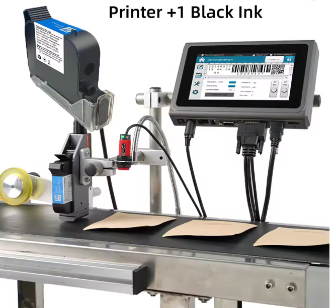 Faith Industrial Online Inkjet Printer 12.7mm QR Barcode Batch Number Logo ExpiryDate Coding Machine