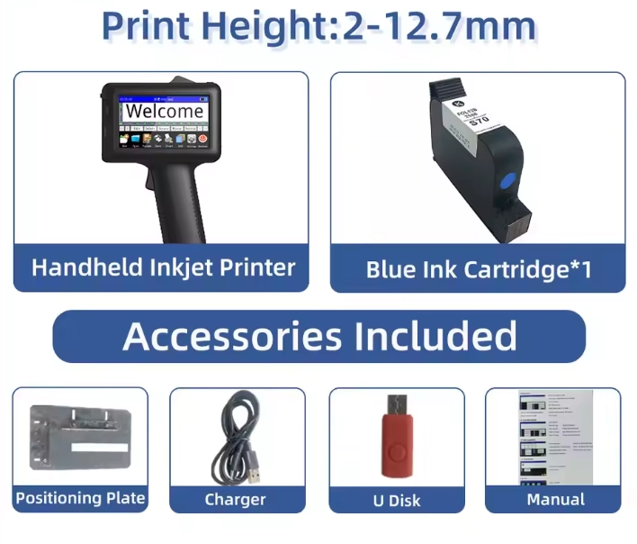 Best Price Handheld Inkjet Production Printer Intelligent Coding Machine Production Date Price Tag Number Digital Graphics logo
