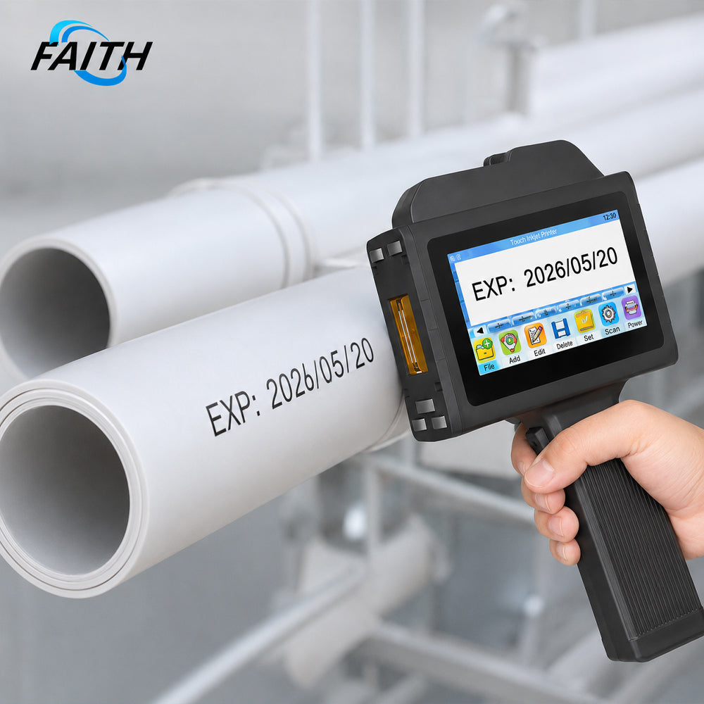Faith Hot Selling Handheld Portable Inkjet Printer for 25.4mm Expiry Date TIJ Printing Machine