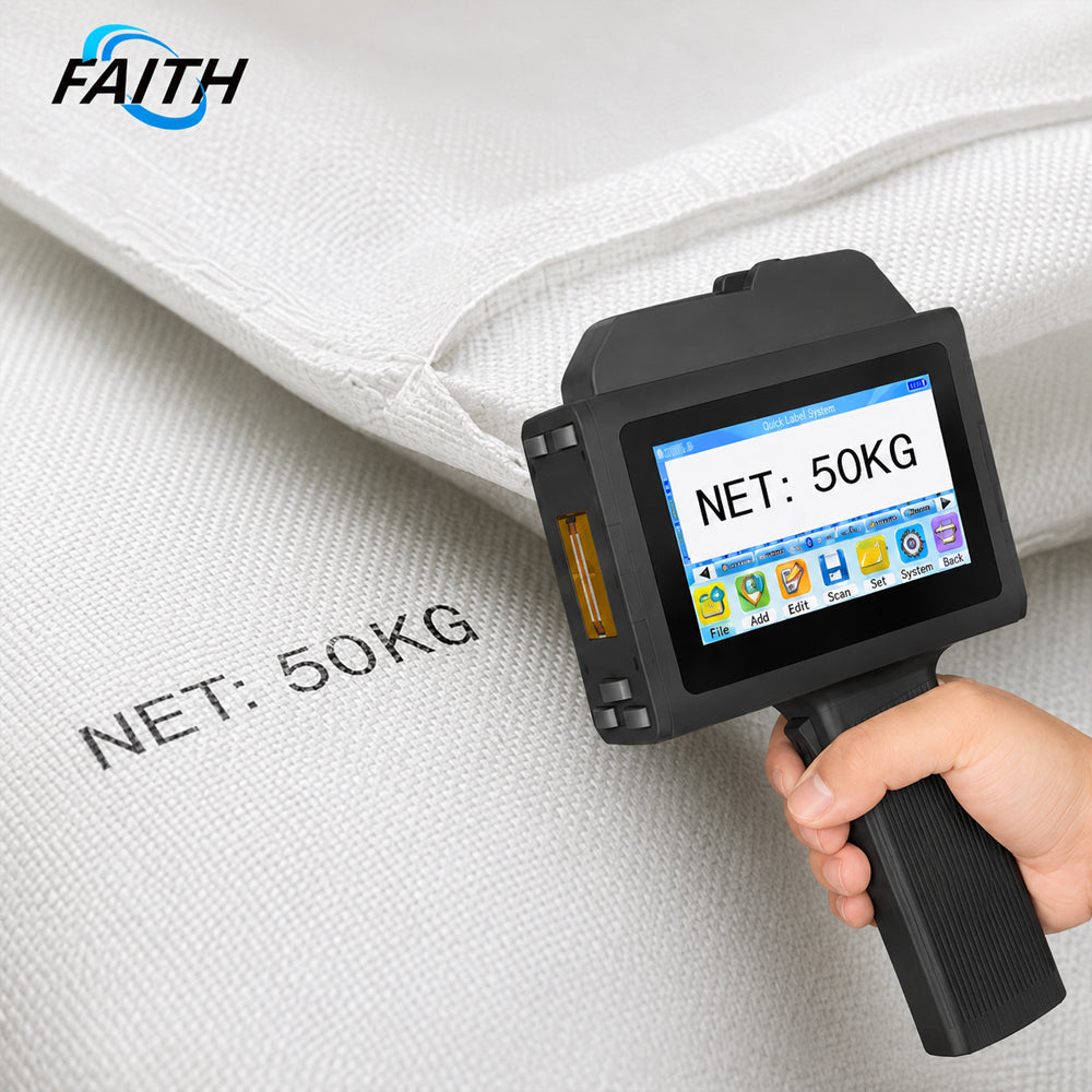 Faith New 25.4mm Handheld Inkjet Printer  Portable Production Date Coding Machine Price Tag Number logo Industrial