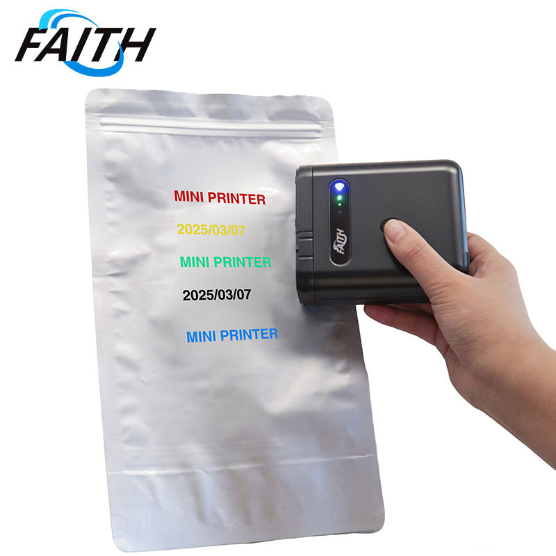 Faith Portable TIJ Handheld Mini Inkjet Printers Wireless Wi-Fi Connectivity Printer with Fast Dry Ink for Multiple Materials
