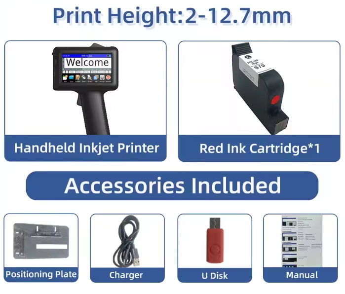 Best Price Handheld Inkjet Production Printer Intelligent Coding Machine Production Date Price Tag Number Digital Graphics logo